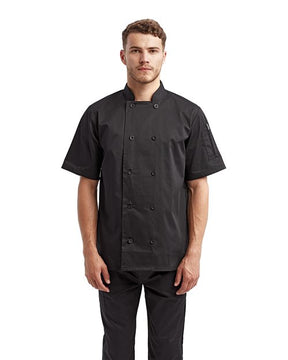 Artisan Collection by Reprime Unisex Short Sleeve Recycled Chef Coat. RP656