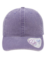Infinity Her Women's Pigment-Dyed with Fashion Undervisor Cap. CASSIE - Violet/ Floral