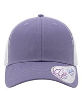 Infinity Her Women's Modern Trucker Cap. CHARLIE - Violet/ White