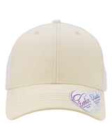 Infinity Her Women's Modern Trucker Cap. CHARLIE - Vanilla/ White