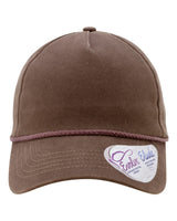 Infinity Her Women's Five-Panel Rope Cap. MAYA - Chocolate/ Fawn