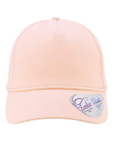 Infinity Her Women's Five-Panel Rope Cap. MAYA - Pink Sorbet/ Floral