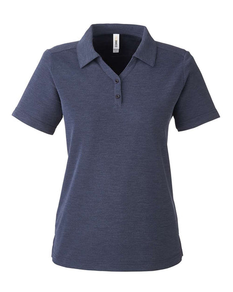 CORE365 Women's Fusion ChromaSoft™ Pique Polo. CE112W - Classic Navy Heather