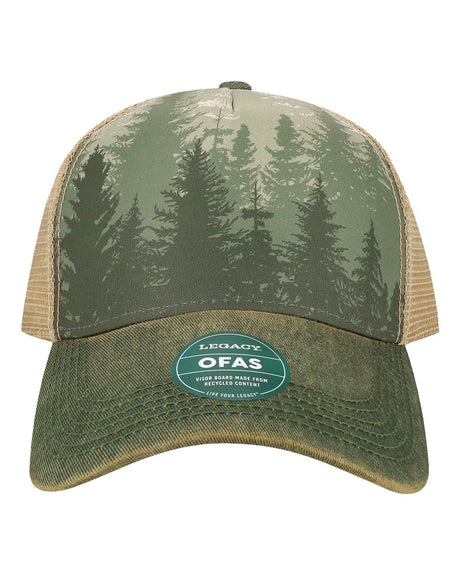 LEGACY Old Favorite Five-Panel Trucker Cap. OFAFP - Deep Forest