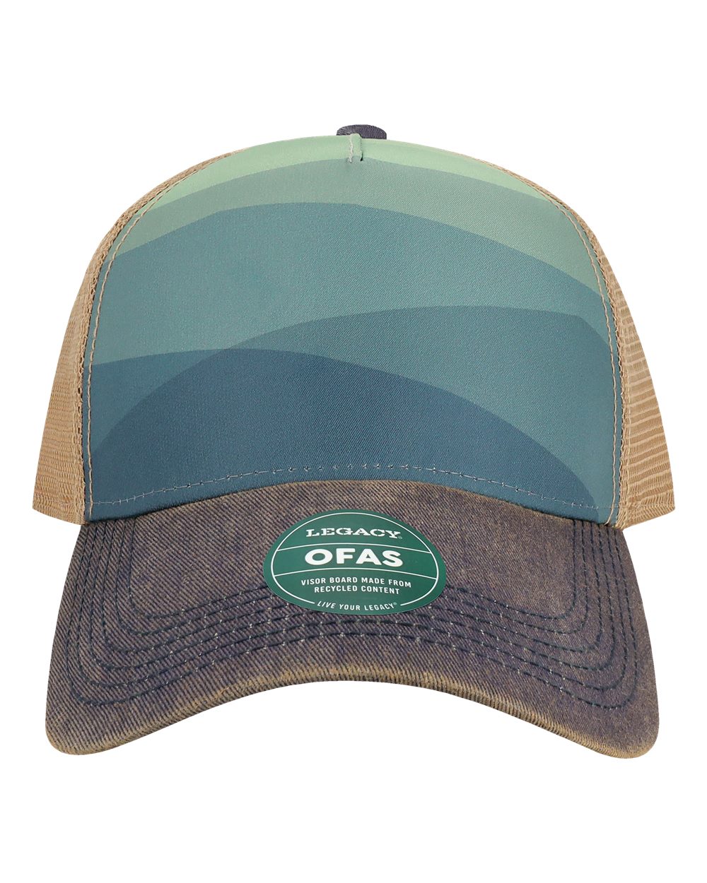 LEGACY Old Favorite Five-Panel Trucker Cap. OFAFP - Rolling Mountains