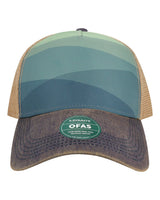 LEGACY Old Favorite Five-Panel Trucker Cap. OFAFP - Rolling Mountains