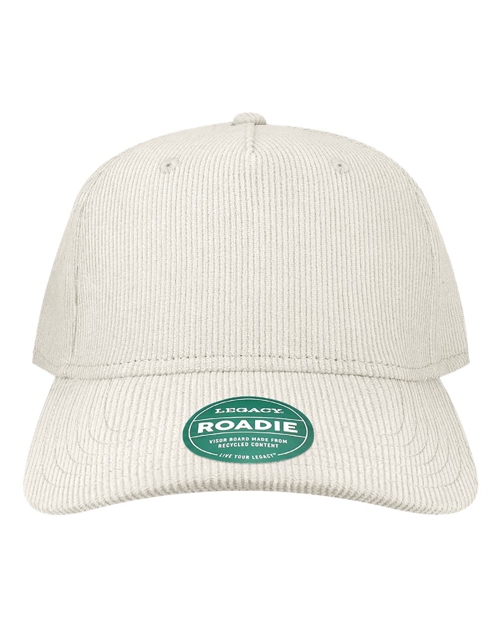 LEGACY Five-Panel Adjustable Cap. ROADIE - Ivory Corduroy