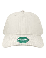 LEGACY Five-Panel Adjustable Cap. ROADIE - Ivory Corduroy