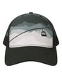 LOCALE Printed Five-Panel Trucker Cap. 5PTKR - Chairlift/ Black