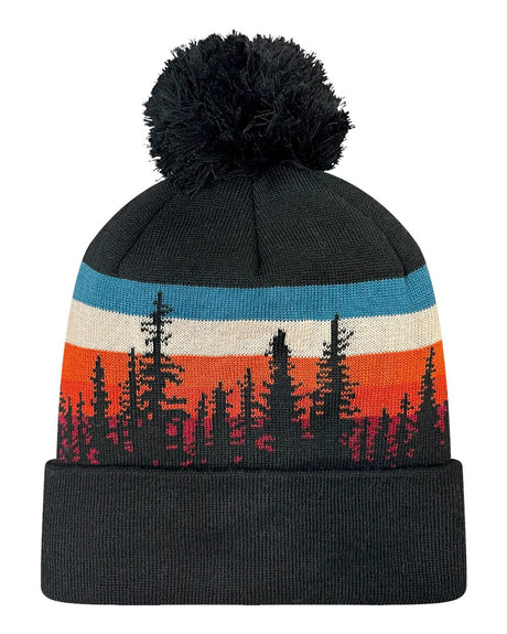 LOCALE Grand Recycled Beanie. GRNDSR - Lodgepole/ Black