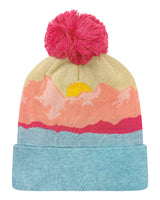 LOCALE Grand Recycled Beanie. GRNDSR - Mountain Morning Aqua/ Peach