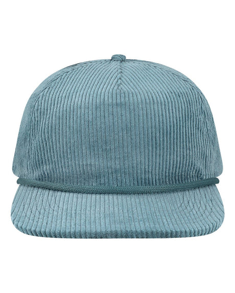 LOCALE Five-Panel Rope Cap. WILSON - Lake Blue Corduroy