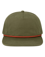 LOCALE Five-Panel Rope Cap. WILSON - Olive Green