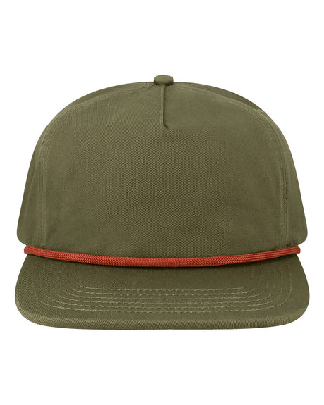 LOCALE Five-Panel Rope Cap. WILSON - Olive Green
