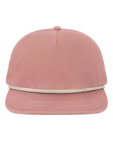 LOCALE Five-Panel Rope Cap. WILSON - Rose/ Cream