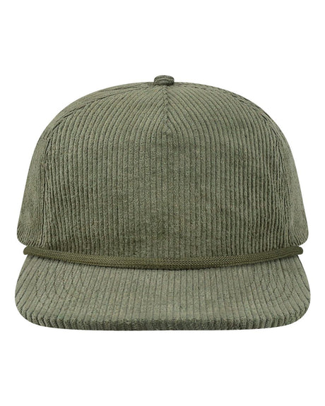 LOCALE Five-Panel Rope Cap. WILSON - Sage Corduroy