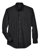 Devon & Jones Men's Crown Collection® Broadcloth Woven Dress Shirt. D620 - Black