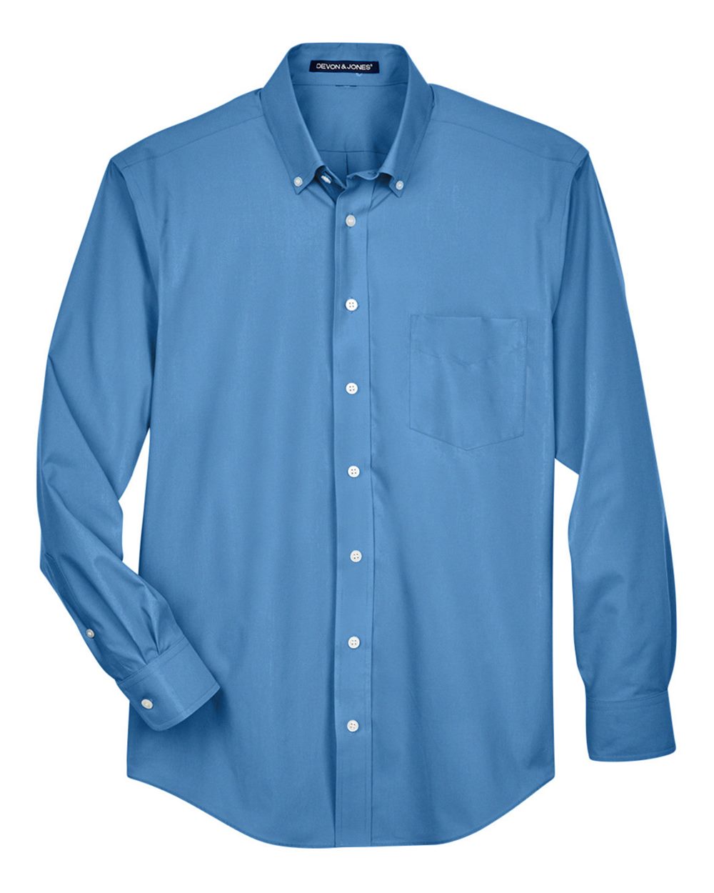 Devon & Jones Men's Crown Collection® Broadcloth Woven Dress Shirt. D620 - French Blue