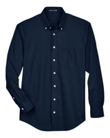 Devon & Jones Men's Crown Collection® Broadcloth Woven Dress Shirt. D620 - Navy