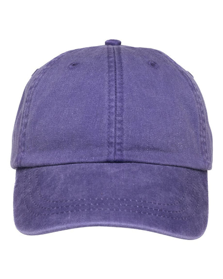 Adams Headwear Optimum Pigment-Dyed Dad Hat. LP101 - Grape