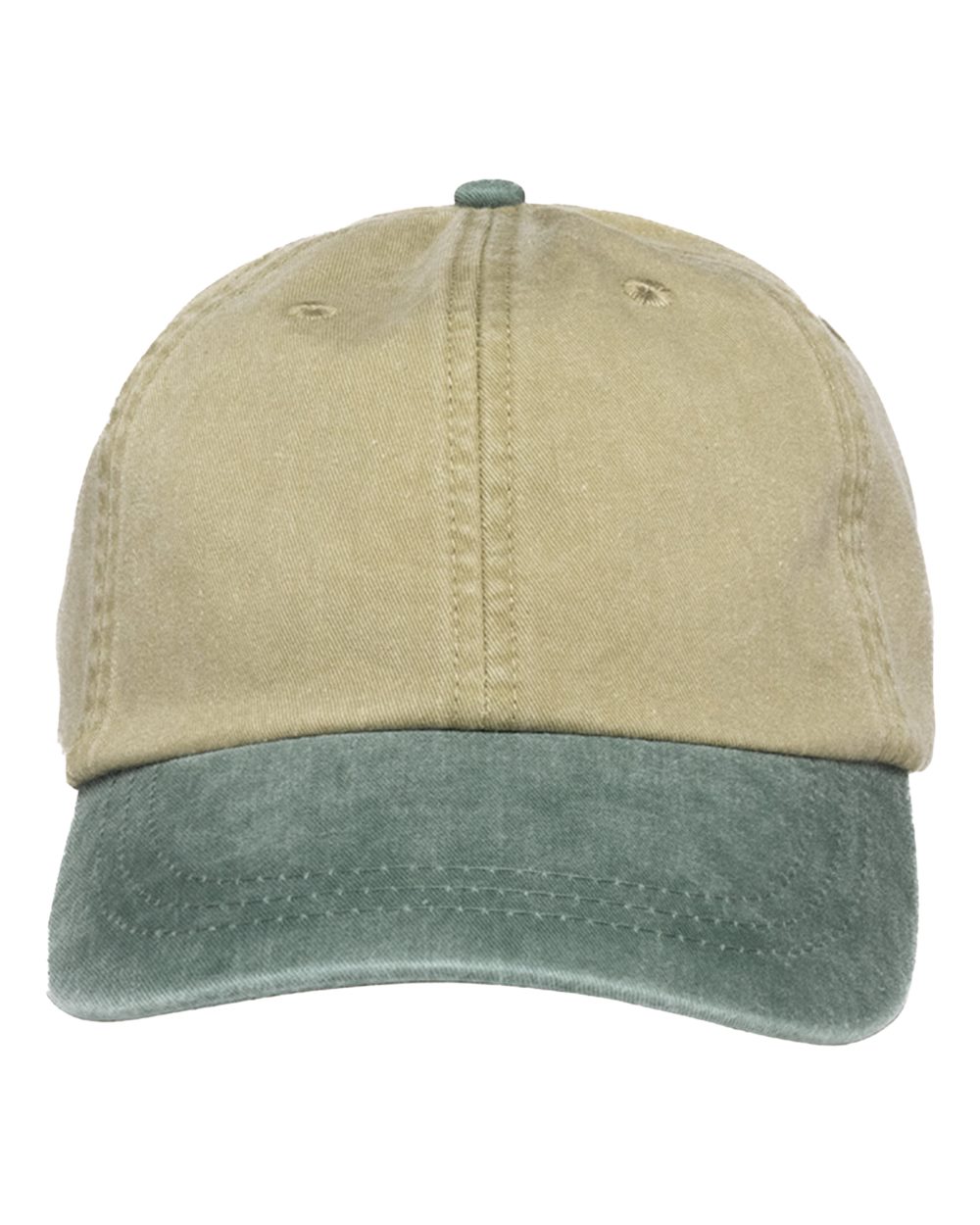 Adams Headwear Optimum Pigment-Dyed Dad Hat. LP101 - Khaki/ Forest