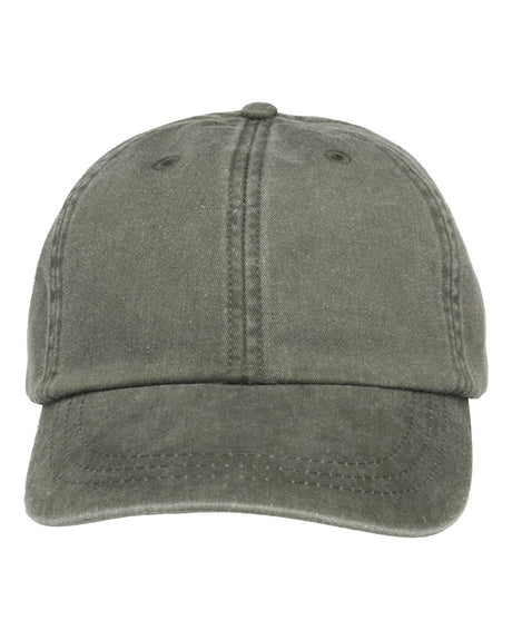 Adams Headwear Optimum Pigment-Dyed Dad Hat. LP101 - Spruce Green