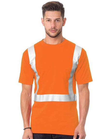 Bayside Unisex USA-Made 50/50 High Visibility Pocket T-Shirt. 3772
