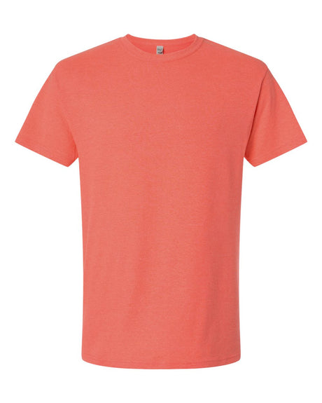 M&O Men's Gold Soft Touch T-Shirt. 4800 - Heather Coral