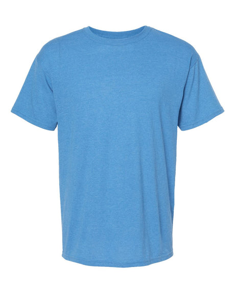 M&O Men's Gold Soft Touch T-Shirt. 4800 - Heather Turquoise