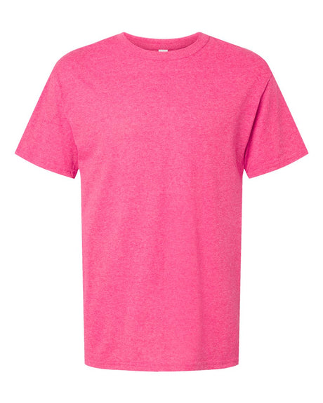 M&O Men's Gold Soft Touch T-Shirt. 4800 - Neon Pink