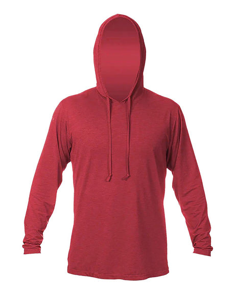 ANETIK Men's Low Pro Tech Hooded Long Sleeve T-Shirt. MVLPRH8 - Pyro Heathered