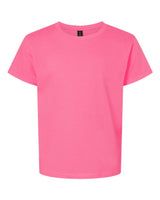 Gildan Youth Light Cotton T-Shirt. 3000B - Safety Pink