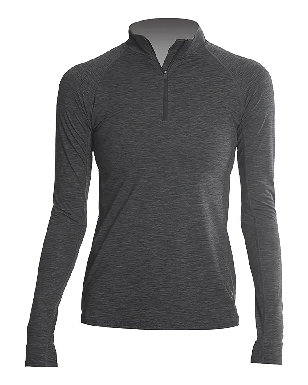 ANETIK Women's Flight Tech Quarter-Zip Pullover. WSFLTL0 - Charcoal Heathered