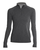 ANETIK Women's Flight Tech Quarter-Zip Pullover. WSFLTL0 - Charcoal Heathered