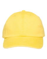 Adams Headwear Optimum Pigment-Dyed Dad Hat. LP101 - Lemon