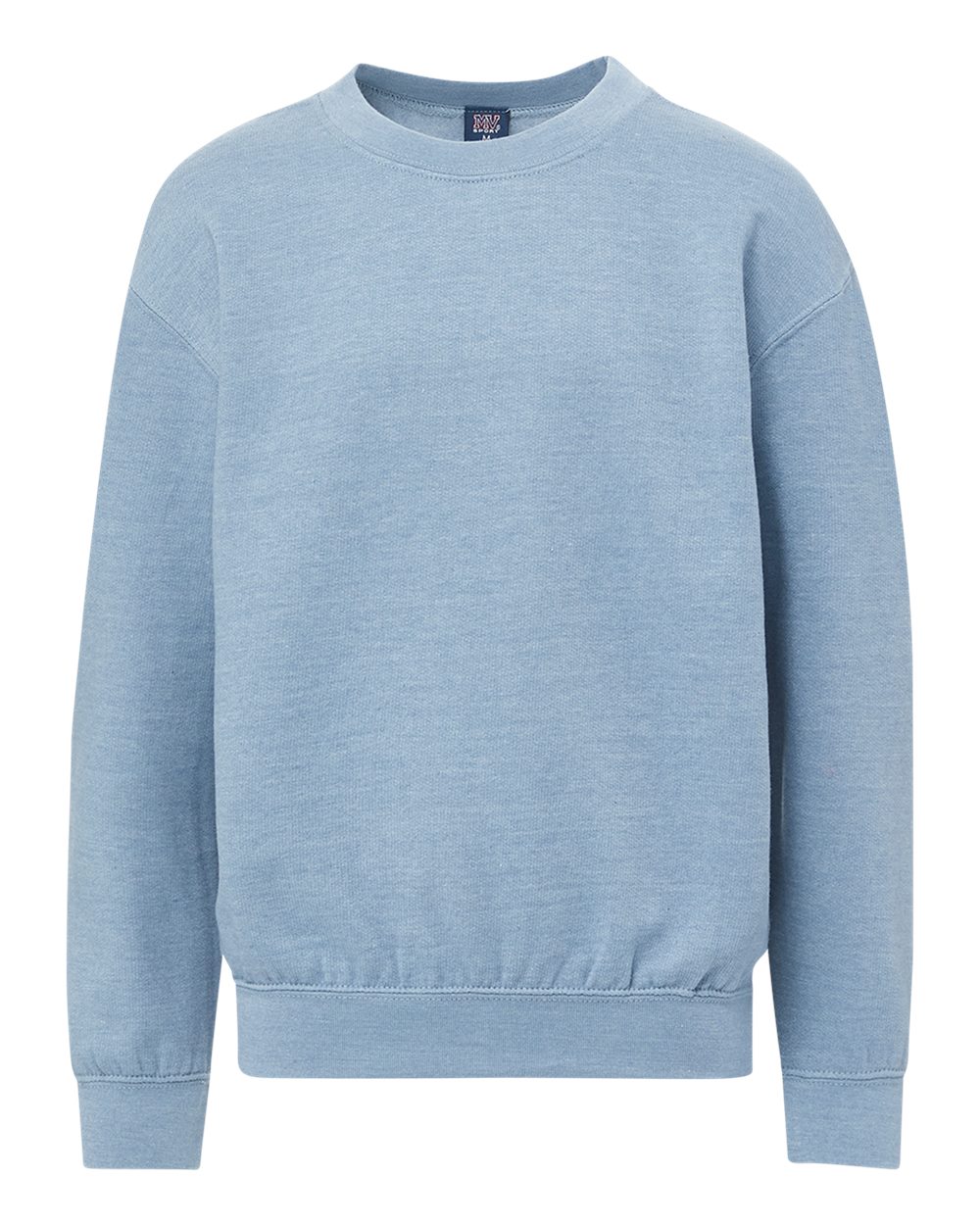 MV Sport Youth Buddy Crewneck Sweatshirt. 23154Y - Light Denim Heather