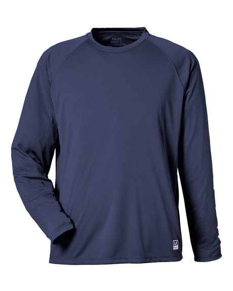 HUK Men's LoPro Pursuit Long Sleeve T-Shirt. H12L009 - Naval Academy