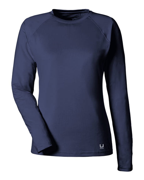 HUK Women's LoPro Pursuit Long Sleeve T-Shirt. H612L04 - Naval Academy