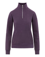 MV Sport Women's Cloud Fleece Quarter-Zip Sweatshirt. W20189 - Eggplant