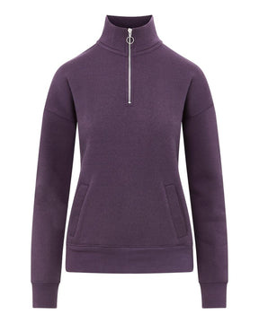 MV Sport Women's Cloud Fleece Quarter-Zip Sweatshirt. W20189 - Eggplant