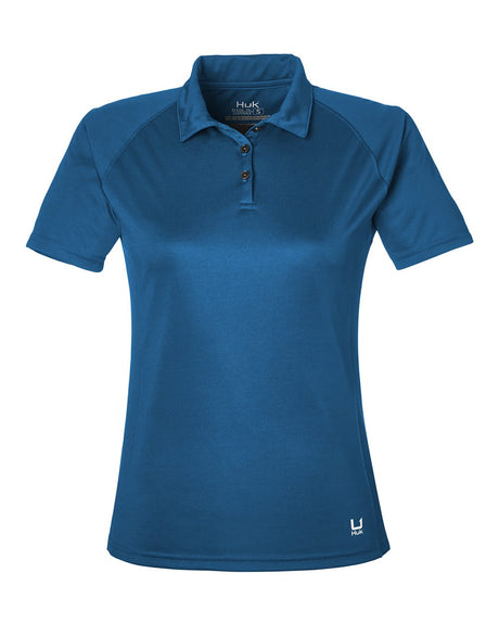 HUK Women’s LoPro Solid Performance Polo. H612L03 - Set Sail