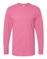 M&O Unisex Gold Soft Touch Long Sleeve T-Shirt. 4820 - Azalea