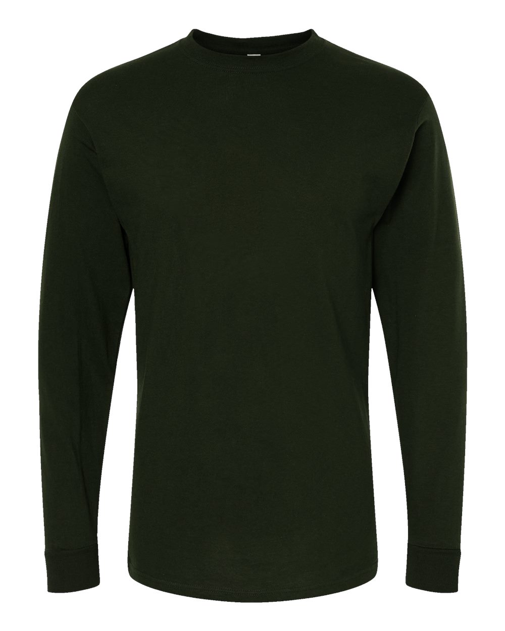 M&O Unisex Gold Soft Touch Long Sleeve T-Shirt. 4820 - Forest Green