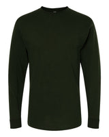 M&O Unisex Gold Soft Touch Long Sleeve T-Shirt. 4820 - Forest Green