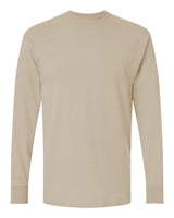 M&O Unisex Gold Soft Touch Long Sleeve T-Shirt. 4820 - Sand