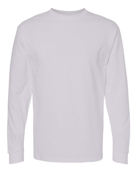 M&O Unisex Gold Soft Touch Long Sleeve T-Shirt. 4820 - Silver