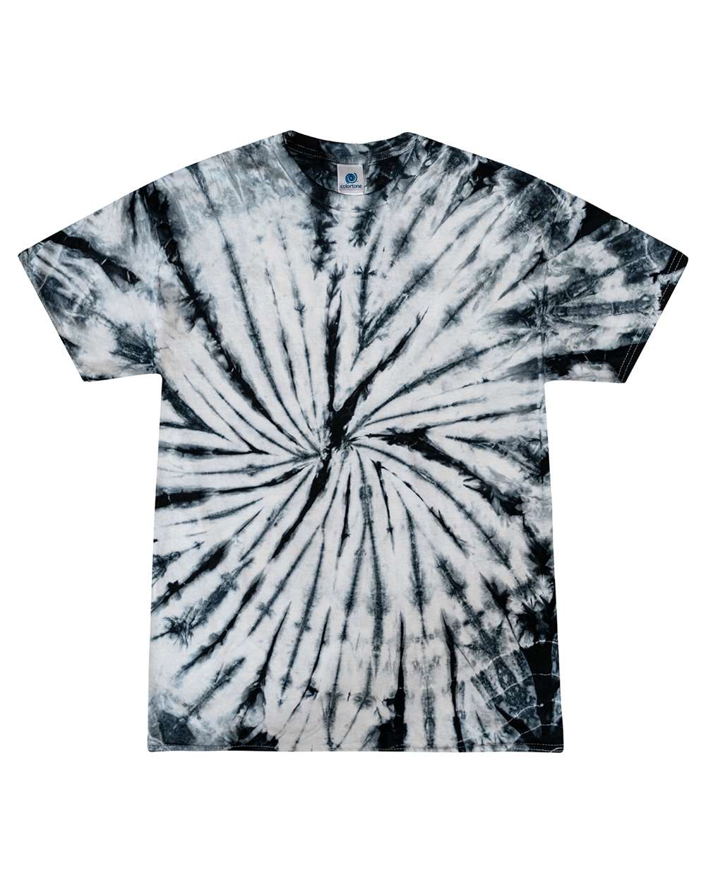 Colortone Unisex Multi-Color Tie-Dyed T-Shirt. CD1000 - White/ Black