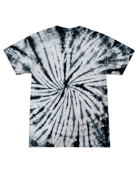 Colortone Unisex Multi-Color Tie-Dyed T-Shirt. CD1000 - White/ Black
