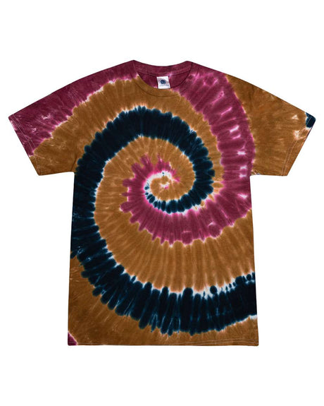 Colortone Unisex Multi-Color Tie-Dyed T-Shirt. CD1000 - Willow