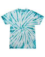 Colortone Unisex Multi-Color Tie-Dyed T-Shirt. CD1000 - White/ Turquoise